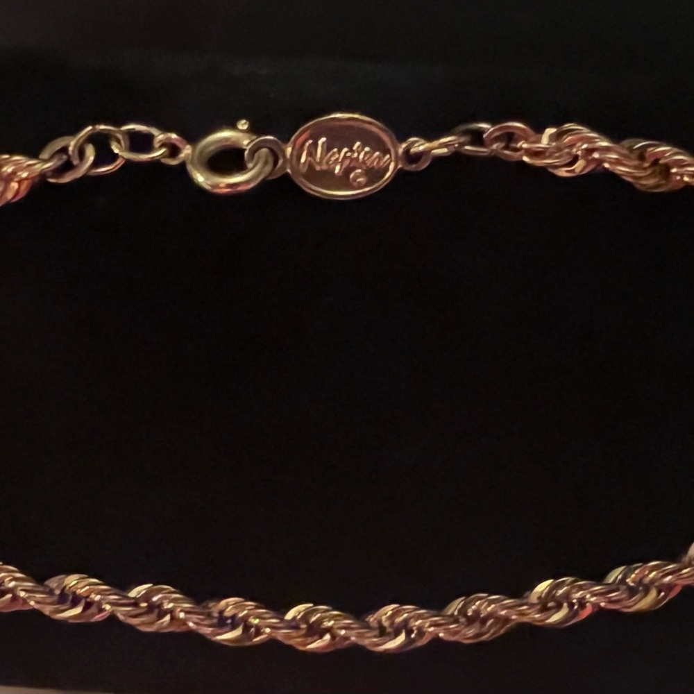 Napier gold tone rope bracelet